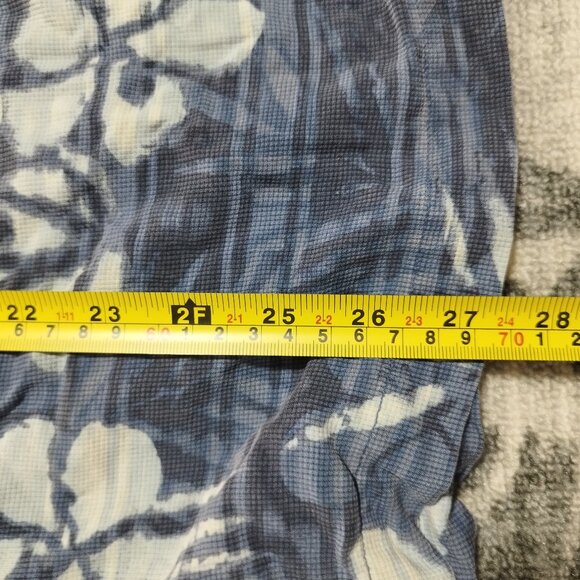 Columbia Sportswear Men's GRT Button-Up Shirt L Blue Floral Print Casual Hiking - Picture 7 of 10